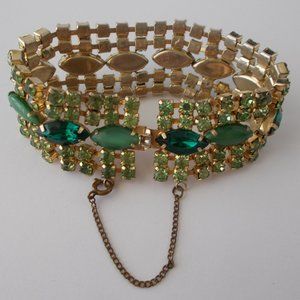 Cuff Bracelet  Emerald/Jade/Peridot Colored Sets